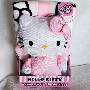 Sale! Hello Kitty Bath Gift Set with bath towel and bath buddy  Brand New!